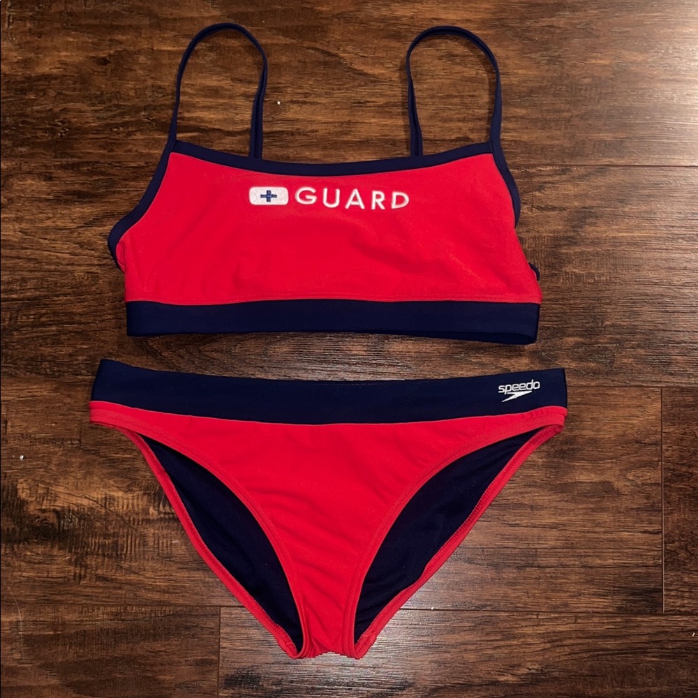 Speedo Red and Blue Guard Bikini
